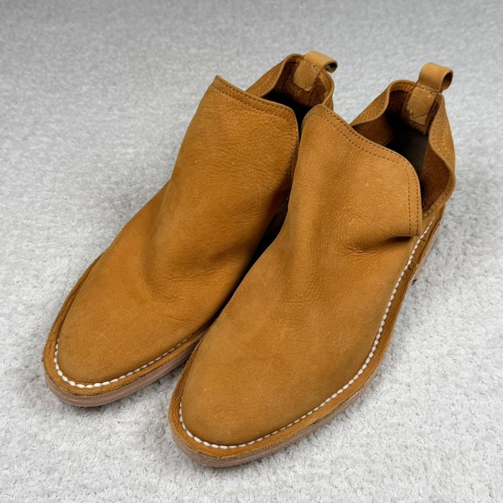 Liberte Womens 6 Tan Suede Pull On Ankle Boots Leather Made in Mexico Boho